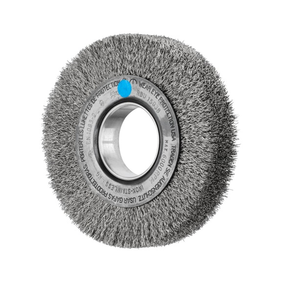 PFERD POS round brush wide unknotted RBU diameter 150x38xbore wire 0.30 - Round brush