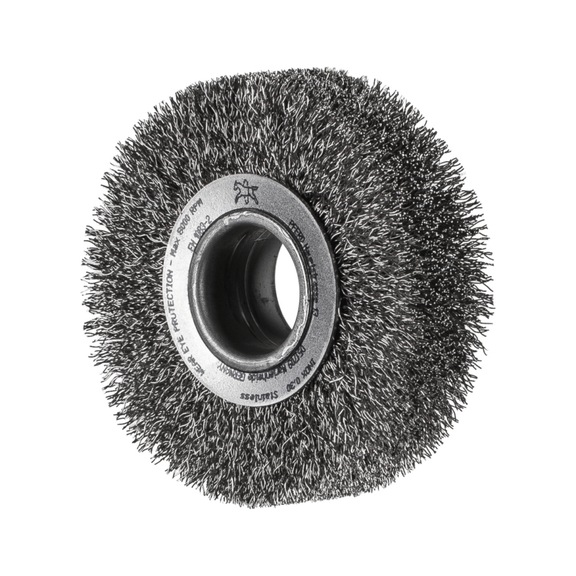 PFERD POS round brush wide unknotted RBU diameter 80x20xVariable bore 0.15 - Round brush