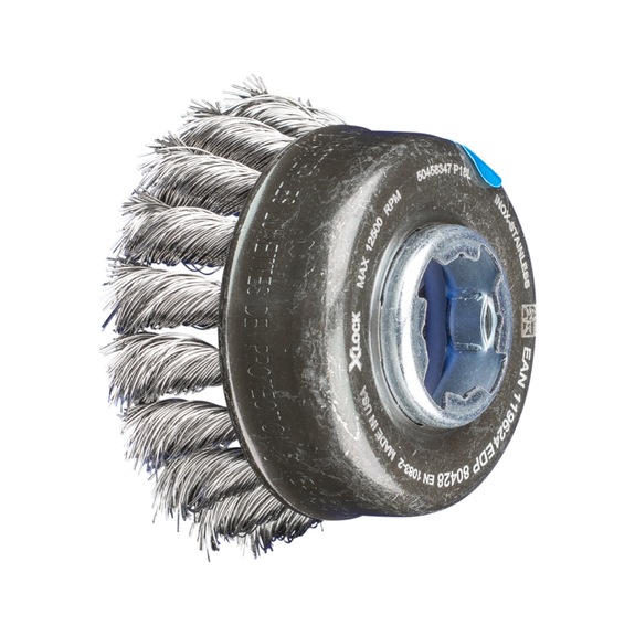 PFERD cup brush knotted TBG diameter 65 mm bore 22.2 mm/X-LOCK 0.35 mm - Cup brush