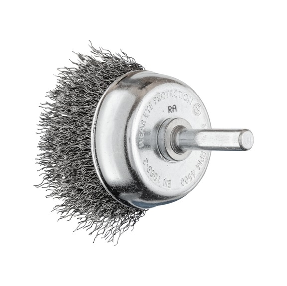 PFERD Topfbürste ungezopft TBU Durchmesser 50mm Schaft 6mm Stahldraht 0,30mm - Topfbürste