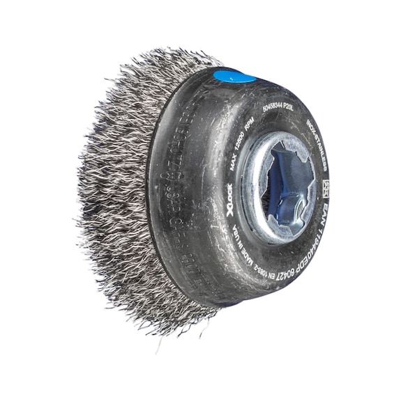 PFERD cup brush unknotted TBU diameter 75 bore 22.2 mm/X-LOCK wire 0.30 - Cup brush