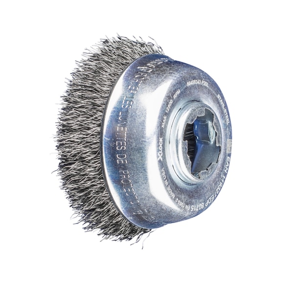 PFERD cup brush unknotted TBU diameter 75 bore 22.2mm X-LOCK wire 0.30mm - Cup brush