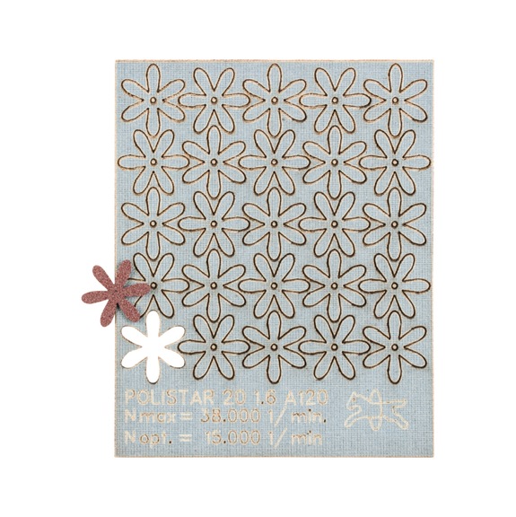 PFERD POLISTAR PST diameter 20mm bore diameter 1.6 mm A120 - Abrasive tool made of abrasive on a base