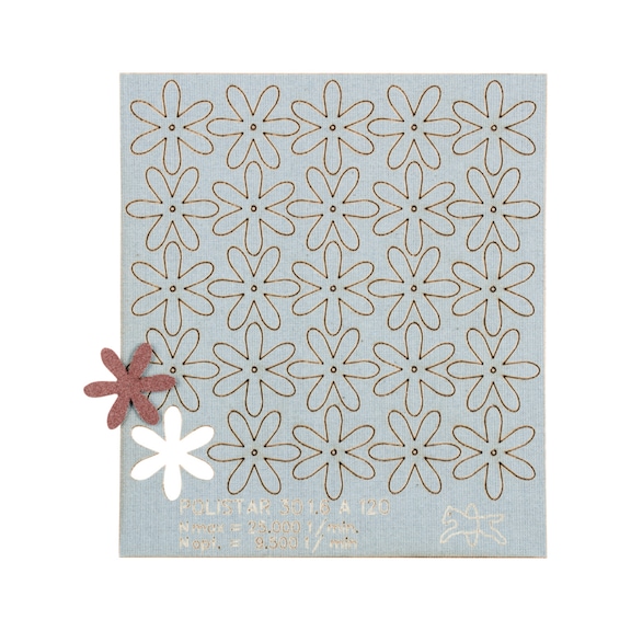 PFERD POLISTAR PST diameter 30mm bore diameter 1.6 mm A120 - Abrasive tool made of abrasive on a base