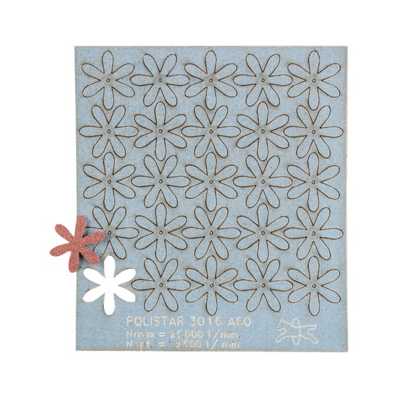 PFERD POLISTAR PST Durchmesser 30mm Bohrung Durchmesser 1,6 mm A60 - Schleifwerkzeug aus Schleifmittel auf Unterlage