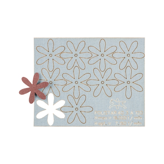 PFERD POLISTAR PST diameter 40 mm bore diameter 3 mm A120 for grinding - Abrasive tool made of abrasive on a base