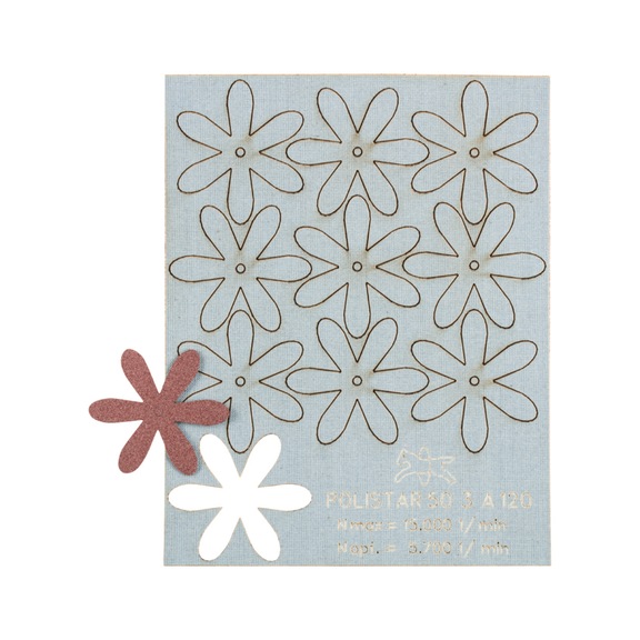 PFERD POLISTAR PST diameter 50 mm bore diameter 3 mm A120 for grinding - Abrasive tool made of abrasive on a base