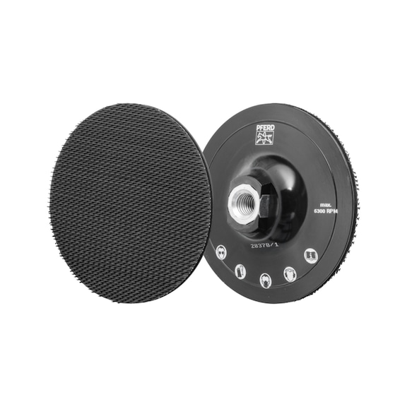 PFERD POLIVLIES Velcro probe holder PVKRH Diameter 115 mm Thread M14 - Adhesive backing pad