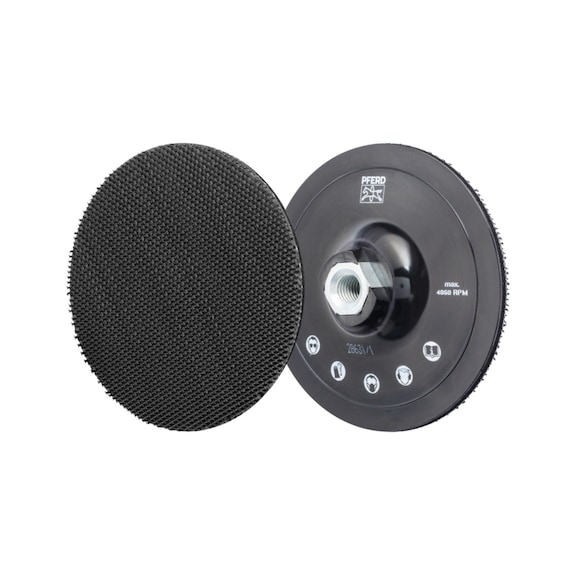 PFERD POLIVLIES Velcro probe holder PVKRH Diameter 125 mm Thread M14 - Adhesive backing pad