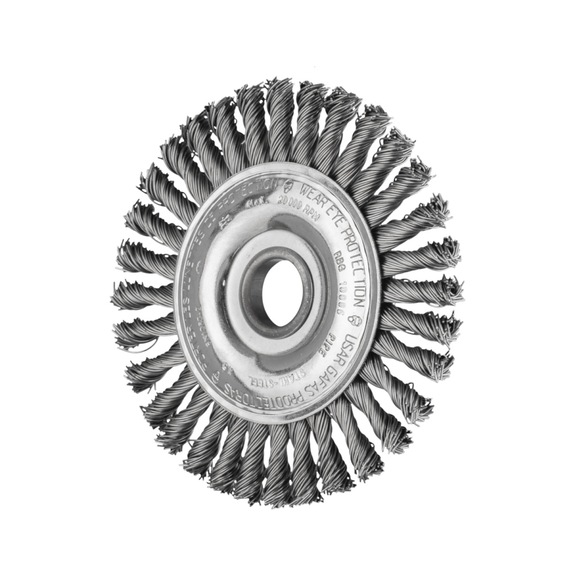 PFERD PIPELINE brush knotted RBG diameter 100x6x22.2 mm steel wire 0.50 mm - Round brush (knotted wire)