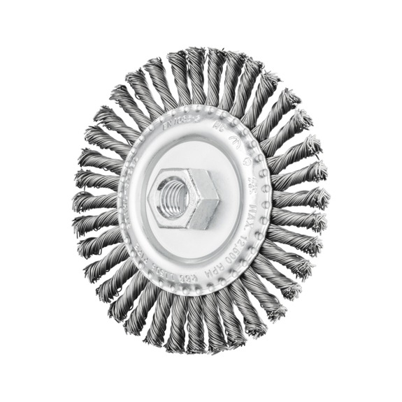 PFERD PIPELINE Bürste gezopft RBG Durchmesser 115x6 mm M14 Stahl-Draht 0,50mm - Rundbürste (gezopfter Draht)