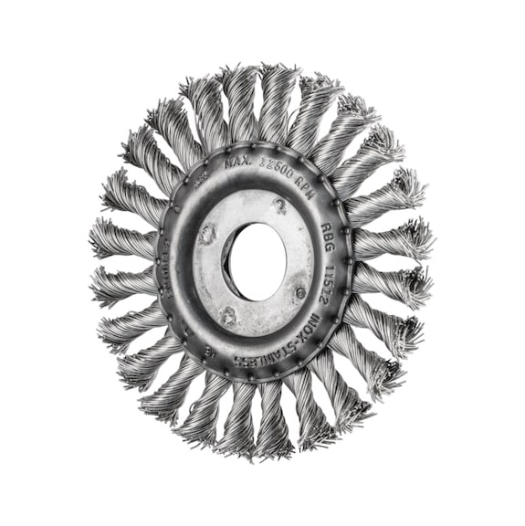 PFERD Rundbürste gezopft RBG Durchmesser 115x12x22,2 mm Draht 0,50 mm 10 - Rundbürste (gezopfter Draht)