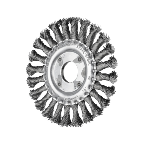 PFERD round brush knotted RBG diameter 115x12x22.2 mm steel wire 0.50 mm - Round brush (knotted wire)