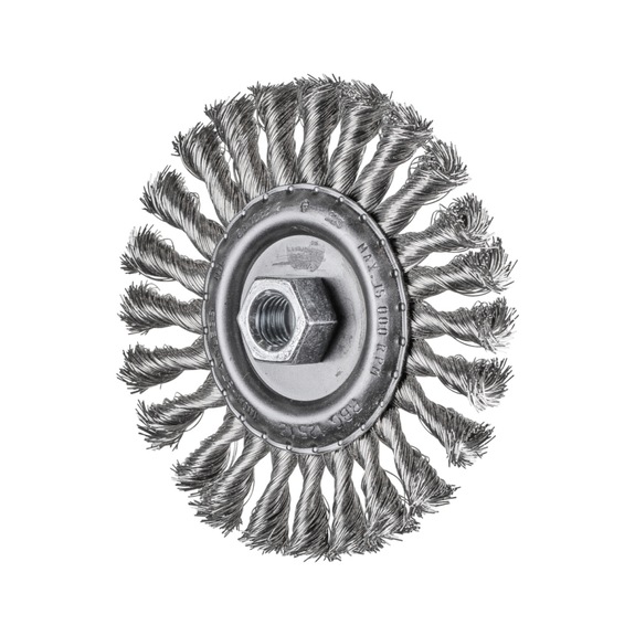 PFERD round brush knotted RBG diameter 125x12 mm M14 stainless steel wire 0.35 mm - Round brush (knotted wire)