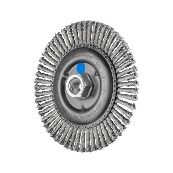 PFERD PIPELINE Bürste gezopft RBG Durchmesser 150x6 mm M14 Draht 0,50 mm - Rundbürste (gezopfter Draht)