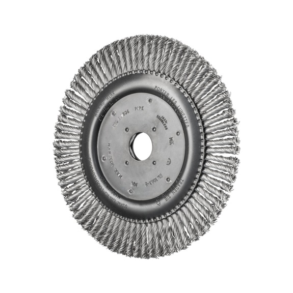 PFERD PIPELINE B&uuml;rste gezopft RBG Durchmesser 178x6x22,2 mm Draht 0,50 mm - Rundb&uuml;rste (gezopfter Draht)