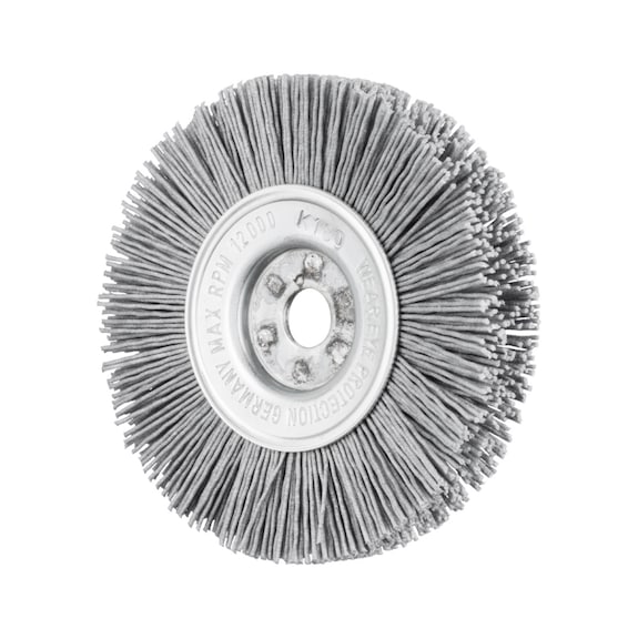 PFERD round brush narrow unknotted RBU 100x12x12mm bore SiC 0.90 grit 180 - Round brush (abrasive bristle)