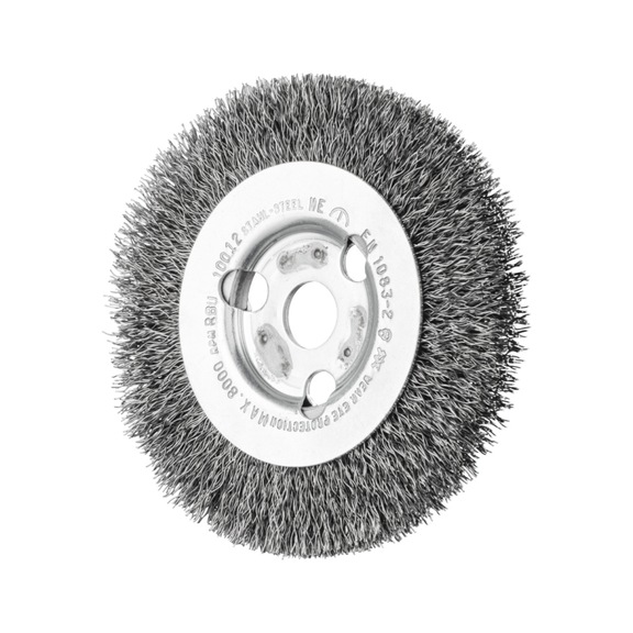 PFERD Rundbürste schmal ungezopft RBU 100x12x14mm Bohrung Stahl-Draht 0,30mm - Rundbürste
