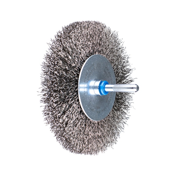 PFERD round brush unknotted RBU diameter 100x15 mm shaft 6 mm wire 0.30 - Round shaft brush