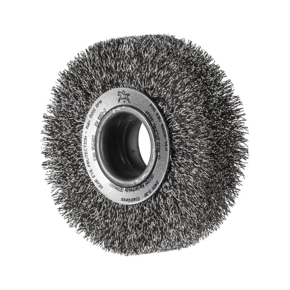 PFERD round brush wide unknotted RBU diameter 100 x 28 x variable hole - Round brush