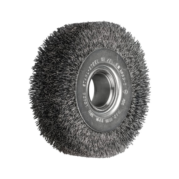 PFERD round brush wide unknotted RBU diameter 100x28xVariable bore, 0.30mm - Round brush