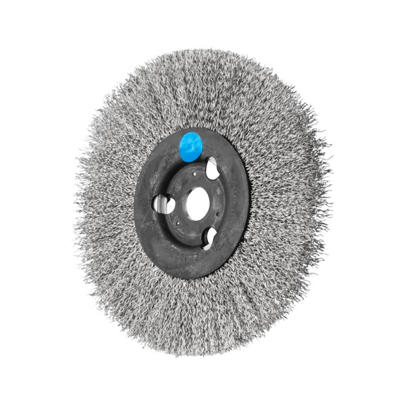 PFERD round brush narrow unknotted RBU 125x12x14mm bore stainless steel wire 0.30mm - Round brush