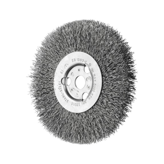 PFERD round brush narrow unknotted RBU 125x12x14mm bore steel wire 0.30mm - Round brush