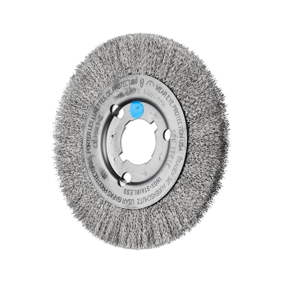 PFERD round brush narrow unknotted RBU 150x12xVariable bore wire 0.30 - Round brush