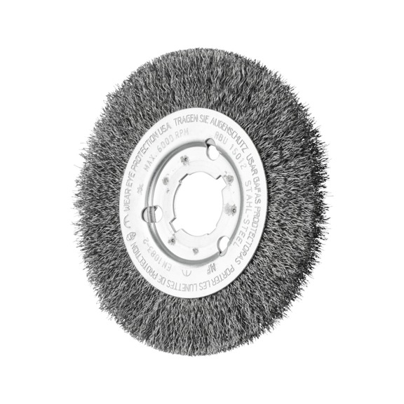 PFERD Rundbürste schmal ungezopft RBU 150x12xVariable Bohrung Stahl-Draht 0,25 - Rundbürste