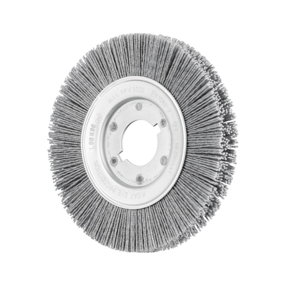PFERD round brush narrow unknotted RBU 150x16xVariable bore, 1.00mm grit 80 - Round brush (abrasive bristle)