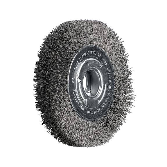 PFERD round brush wide unknotted RBU diameter 150x25xVariable bore, 0.30mm - Round brush