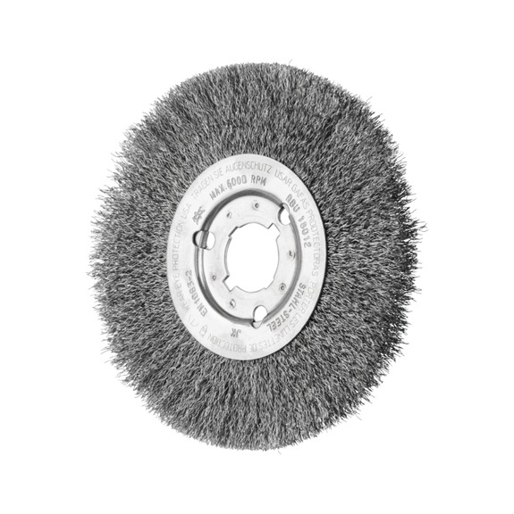 PFERD Round brush narrow unknotted RBU 180x12xVariable bore Steel wire 0.30 - Round brush