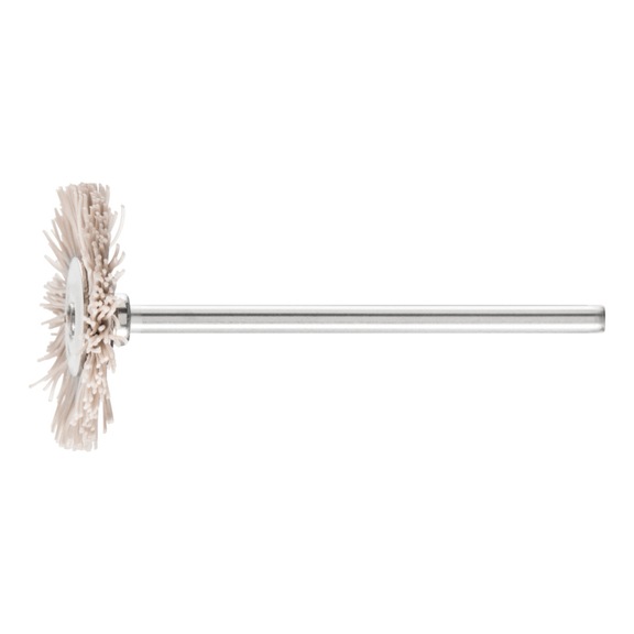 PFERD miniature round brush RBU diameter 22x2 mm shaft 2.34 mm grit 600 - Round shaft brush