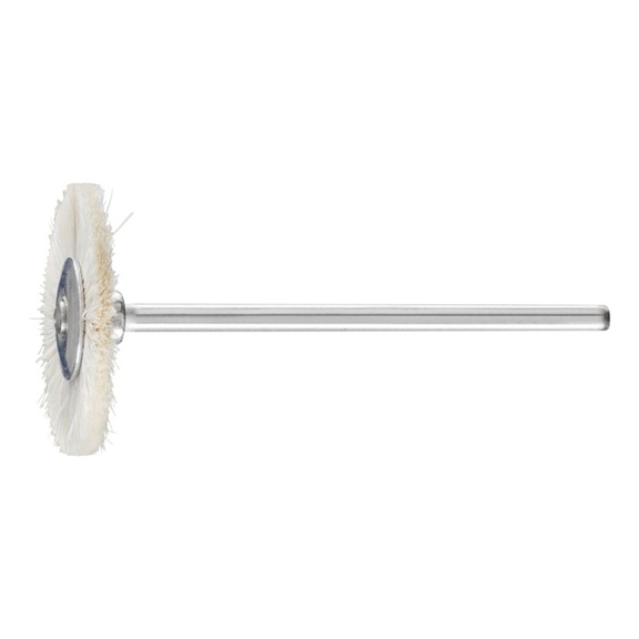 PFERD miniature round brush RBU diameter 22x2mm shaft 2.34mm white goat hair - Round shaft brush