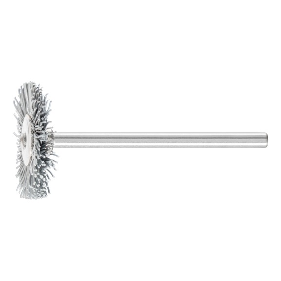 PFERD miniature round brush RBU diameter 22x2mm shaft 3mm SiC 0.25 grit 800 - Round shaft brush
