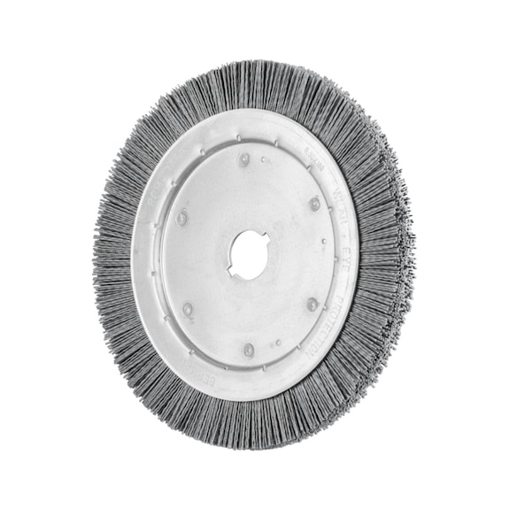 PFERD Wheel brush narrow unknotted RBU 250x16xVariable bore SiC 0.90 grit 180 - Round brush (abrasive bristle)