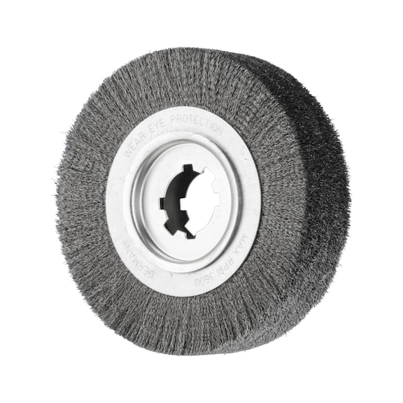 PFERD deburring brush unknotted RBU 250x60x50.8 mm bore steel wire 0.20 mm - Round brush