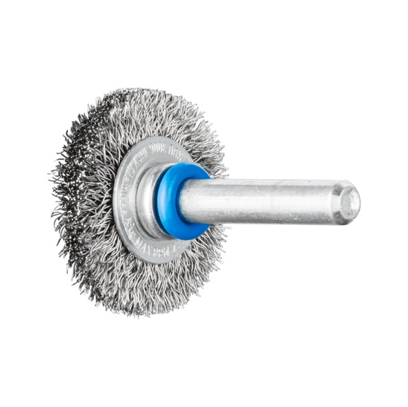 PFERD round brush unknotted RBU diameter 30x6 mm shaft 6 stainless steel wire 0.20 - Round shaft brush