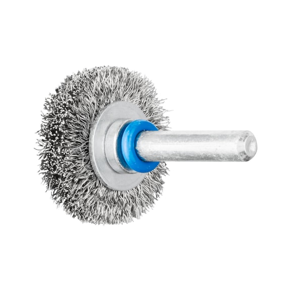 PFERD round brush unknotted RBU diameter 30x9 mm shaft 6 stainless steel wire 0.20 - Round shaft brush