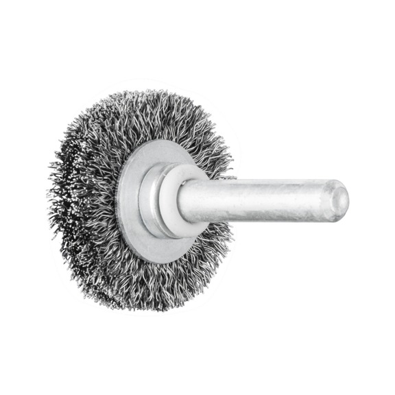 PFERD round brush unknotted RBU diameter 30x9 mm shaft 6 mm steel wire 0.20 - Round shaft brush