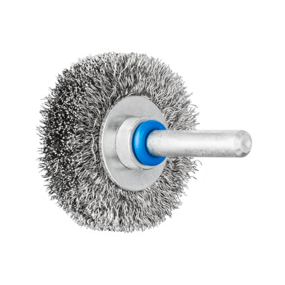 PFERD round brush unknotted RBU diameter 40x9 mm shaft 6 stainless steel wire 0.20 - Round shaft brush