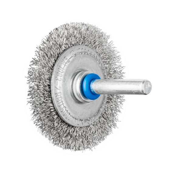 PFERD round brush unknotted RBU diameter 50x4 mm shaft 6 stainless steel wire 0.20 - Round shaft brush