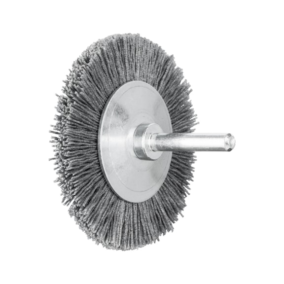PFERD round brush unknotted RBU diameter 70x8mm shaft 6mm SiC 0.55mm grit 120 - Round shaft brush
