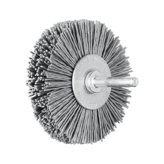 PFERD Rundbürste ungezopft RBU Durchmesser 70x15mm Schaft 6mm SiC 0,90 Korn 180 - Schaft-Rundbürste