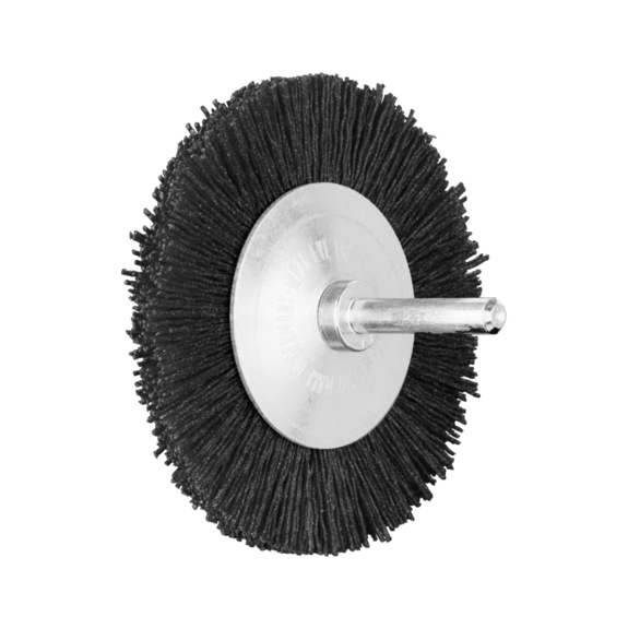 PFERD round brush unknotted RBU diameter 80x8mm, 6mm, ceramic filament 0.55mm - Round shaft brush