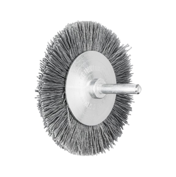 PFERD round brush unknotted RBU diameter 80x8mm shaft 6mm SiC 0.55mm grit 120 - Round shaft brush