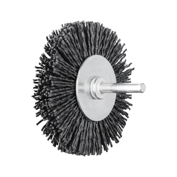 PFERD round brush unknotted RBU diameter 80x15mm, 6mm, ceramic filament 1.10mm - Round shaft brush