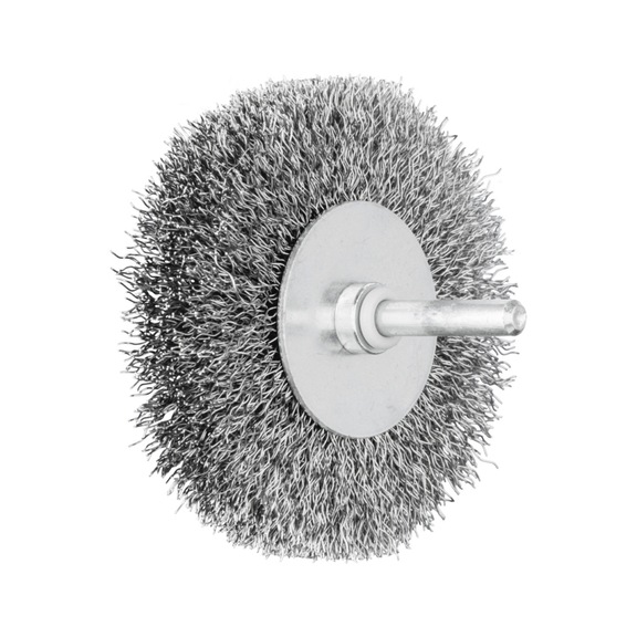 PFERD Rundbürste ungezopft RBU Durchmesser 80x15 mm Schaft 6 mm Stahl-Draht 0,30 - Schaft-Rundbürste