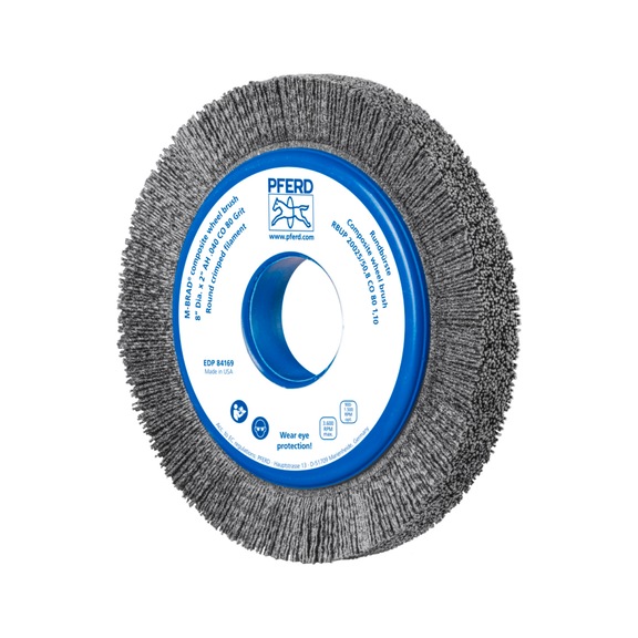 PFERD COMPOSITE round brush RBUP diameter 150x13x50.8mm bore 1.10mm grit 80 - Round brush (abrasive bristle)