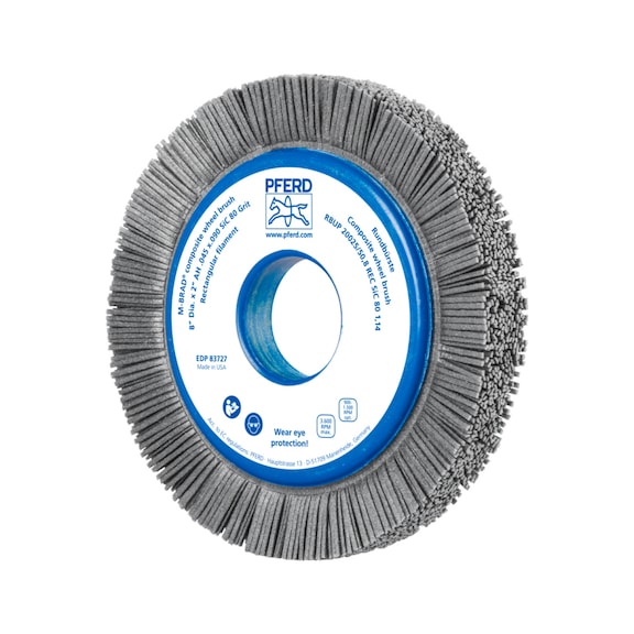 PFERD COMPOSITE Wheel brush RBUP Diameter 200x25x50.8mm Bore 1.14mm Grit 80 - Round brush (abrasive bristle)